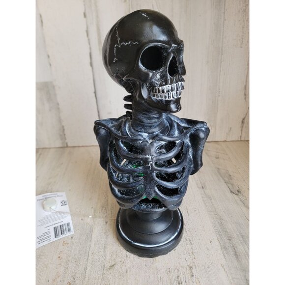 Black skeleton parcel multicolored light up Halloween unique prop decor - Picture 1 of 10